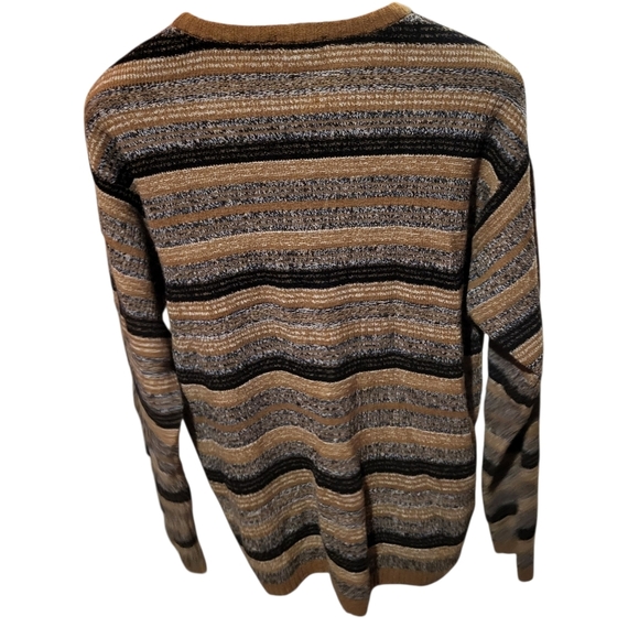Vintage Claiborne Mens Striped Wool Alpaca Blend Sweater Size XL Y2K Cosby Style - Picture 2 of 6
